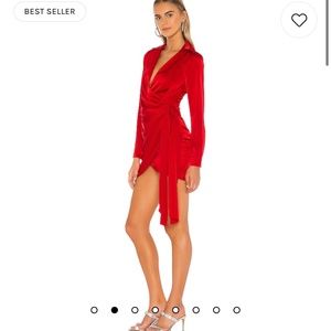 Superdown Sophie Draped red Mini Dress red